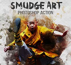 极品PS动作－污迹艺术(含高清视频教程)：Smudge Art Photoshop Action